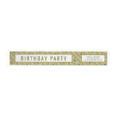 Golden Geometric Pattern, Modern Birthday Party (Individueel)