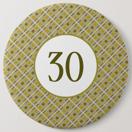 Golden Geometric Pattern, Modern Birthday Party Ronde Button 6,0 Cm (Voorkant)