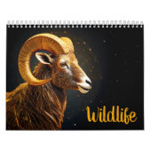 Golden Geometric Wildlife Art Kalender (Hoes)