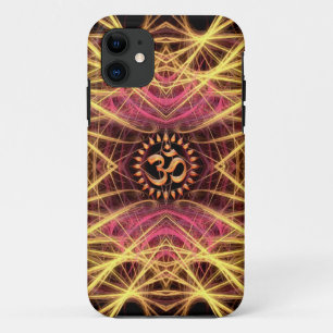 Golden Geometry-draden Aum Custom iPhone 5 Hoesjes