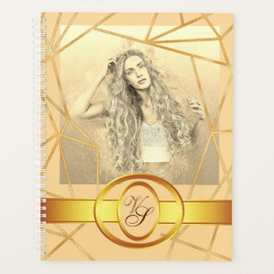 Golden Geometry Girl Mode Moderne Élégant #7
