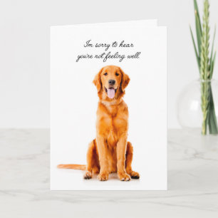 Golden Get Well Card Kaart