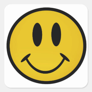 Golden gezicht vierkante sticker