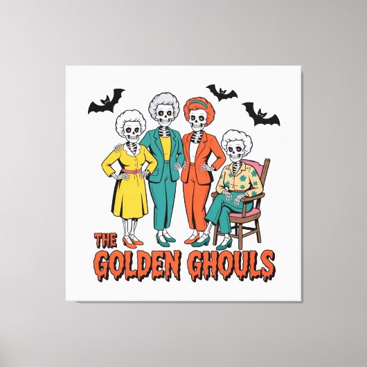 Golden Ghouls Meisjes Halloween Canvas Afdruk (Voorkant)