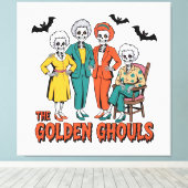 Golden Ghouls Meisjes Halloween Canvas Afdruk (Insitu (Houten vloer))