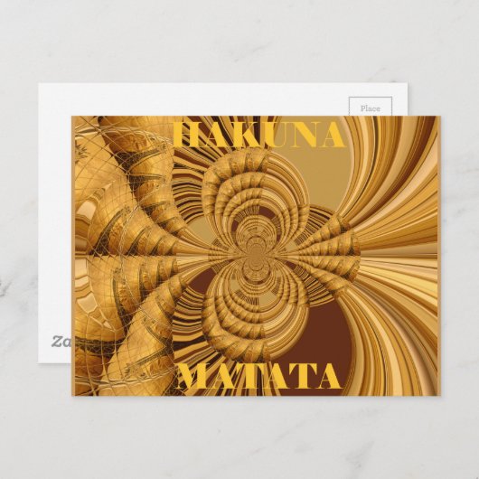 Golden Giraffe Art Print Briefkaart (Voorkant / Achterkant)
