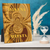 Golden Giraffe Art Print Fotoplaat (Zijkant)