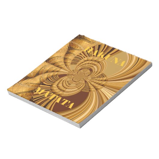 Golden Giraffe Art Print Notitieblok (Gedraaid)