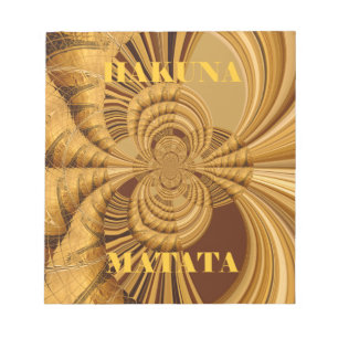 Golden Giraffe Art Print Notitieblok