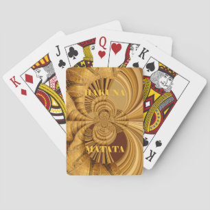Golden Giraffe Art Print Pokerkaarten