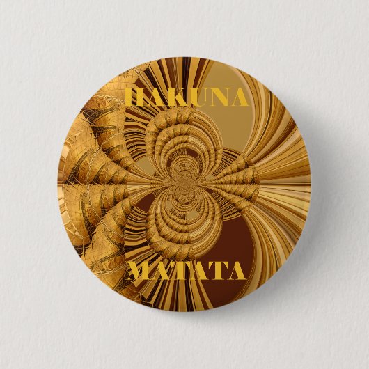 Golden Giraffe Art Print Ronde Button 5,7 Cm (Voorkant)