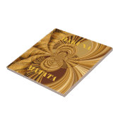 Golden Giraffe Art Print Tegeltje (Zijkant)