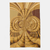 Golden Giraffe Art Print Theedoek (Verticaal)