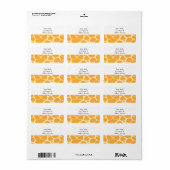Golden Giraffe Fur Pattern Etiket (Full Sheet)