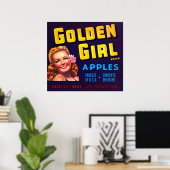 Golden Girl Apples Poster (Thuiskantoor)