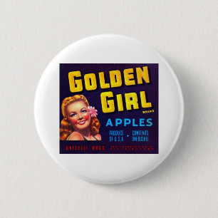 Golden Girl Apples Ronde Button 5,7 Cm