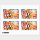 GOLDEN GIRL Chow rechthoek stickers (Vel)