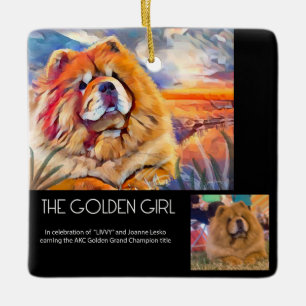 GOLDEN GIRL custom voor Joanne keramische ornament