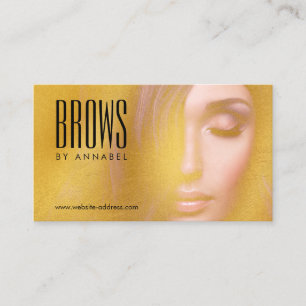 Golden Girl Eyelashes en Brows Salon Visitekaartje