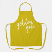 Golden Girl | Modern Gold Script Schort (Voorkant)