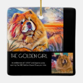 GOLDEN GIRL sur mesure pour ornement en céramique (Dos)