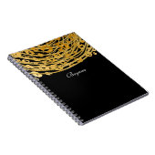 Golden Glam Cheetah Print Exotic Animal Print Notitieboek (Rechterzijde)