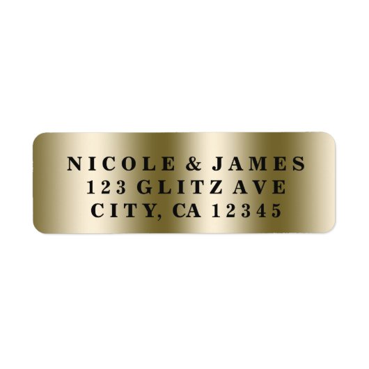 Golden Glam Gold Elegant Glamor Chic Étiquette (Devant)
