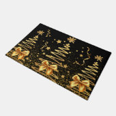 Golden glam mettalic Xmas glans elegant zwart Deurmat (Schuin)