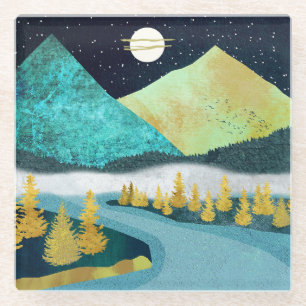 Golden Glazen Onderzetter