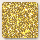 Golden glitter bier onderzetter (Voorkant)