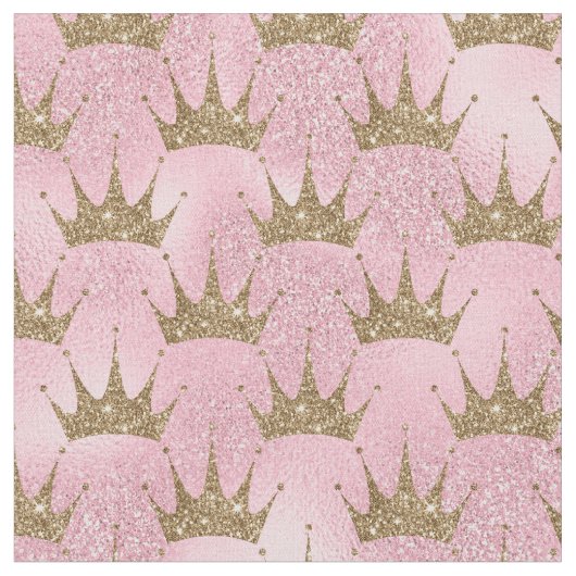 Golden Glitter Crown Stof (Close Up)