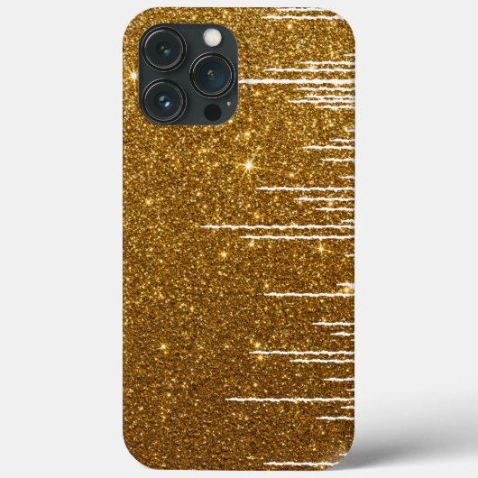 Golden Glitter Custom Name Hoesje-Mate iPhone Case (Achterkant)