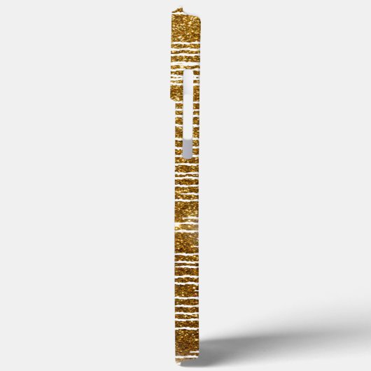 Golden Glitter Custom Name Hoesje-Mate iPhone Case (Achterkant / Links)