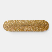 Golden Glitter Custom Name Skateboard (Horizontaal)
