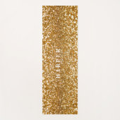 Golden Glitter Custom Name Yoga Mat (Voorkant)