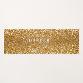 Golden Glitter Custom Name Yoga Mat (Voorkant (horizontaal))