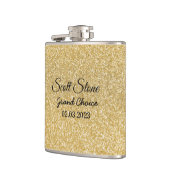 Golden Glitter Custom Text Heupfles (Links)