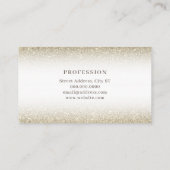 Golden glitter faux textuur  visitekaartje (Achterkant)