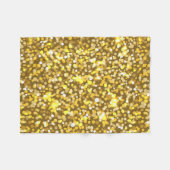 Golden glitter fleece deken (Voorkant (Horizontaal))