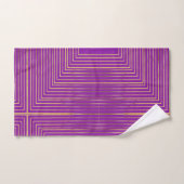 Golden Glitter Geometric Art Line Pattern (Serviette à main)