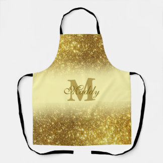 Golden Glitter gepersonaliseerd Schort