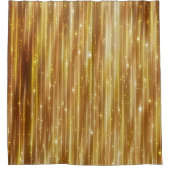 Golden Glitter: heldere Abstracte achtergrond. Douchegordijn (Voorkant)