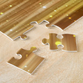 Golden Glitter: heldere Abstracte achtergrond. Legpuzzel (Zijkant)