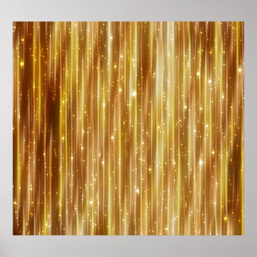 Golden Glitter: heldere Abstracte achtergrond. Poster (Voorkant)