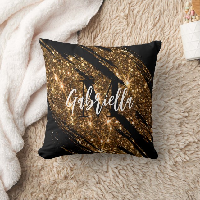 Golden Glitter Kussen (Deken)