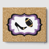 Golden Glitter look Football Thégold Wedding 2 Gastenboek (Achterkant)