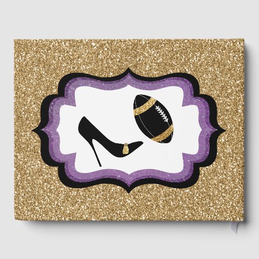Golden Glitter look Football Thégold Wedding 2 Gastenboek (Achterkant)