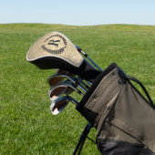 Golden glitter met monogram golfheadcover (Insitu)