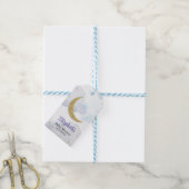 Golden Glitter Moon Baby shower Cadeaulabel (Met Touw)