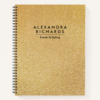 Golden Glitter Notitieboek